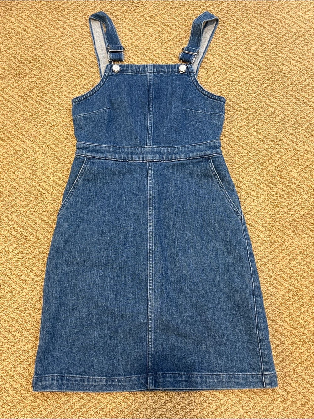 Madewell Light Blue Denim Overall Dress
